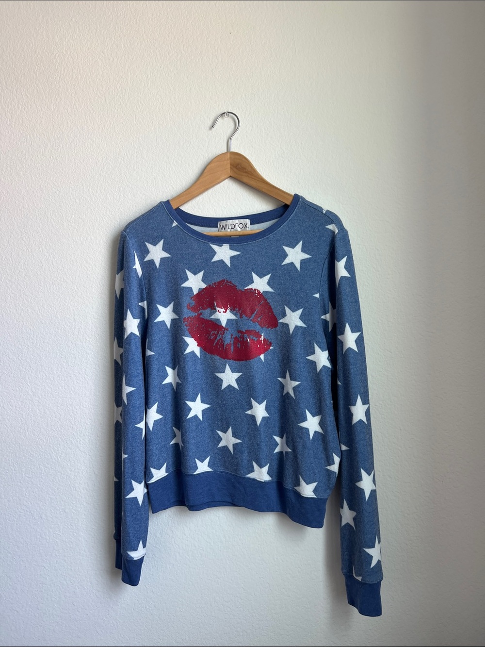 Wildfox Star Lip Graphic Sweatshirt Size Small